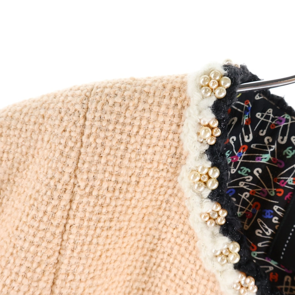 CHANEL(シャネル) 24AW Pearl Trim Tweed Jacket パールトリムツイードジャケット ピンク P77700V69436 レディース