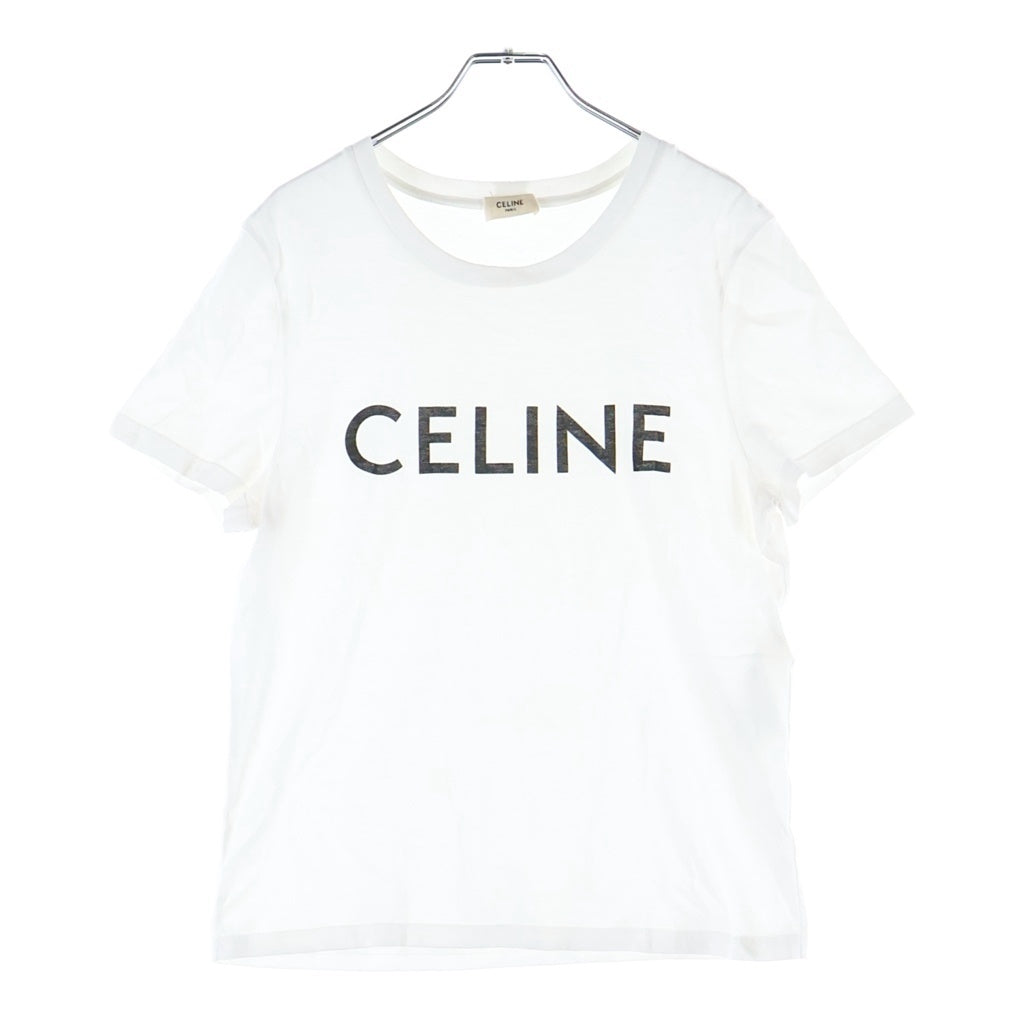 CELINE(セリーヌ) フロントロゴ刺繍半袖Tシャツ ホワイト 2X314916G