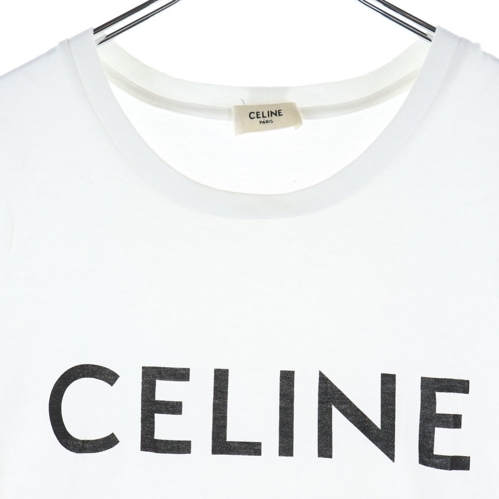 CELINE(セリーヌ) フロントロゴ刺繍半袖Tシャツ ホワイト 2X314916G