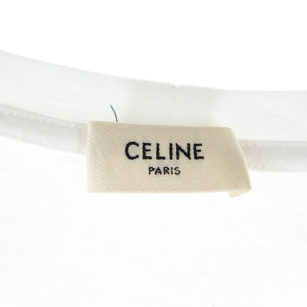CELINE(セリーヌ) フロントロゴ刺繍半袖Tシャツ ホワイト 2X314916G