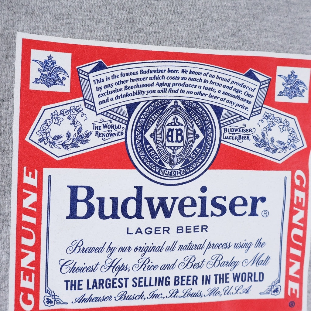 SUPREME(シュプリーム) 09SS ×Budweiser Logo Tee バドワイザー プリント半袖Tシャツカットソー グレー