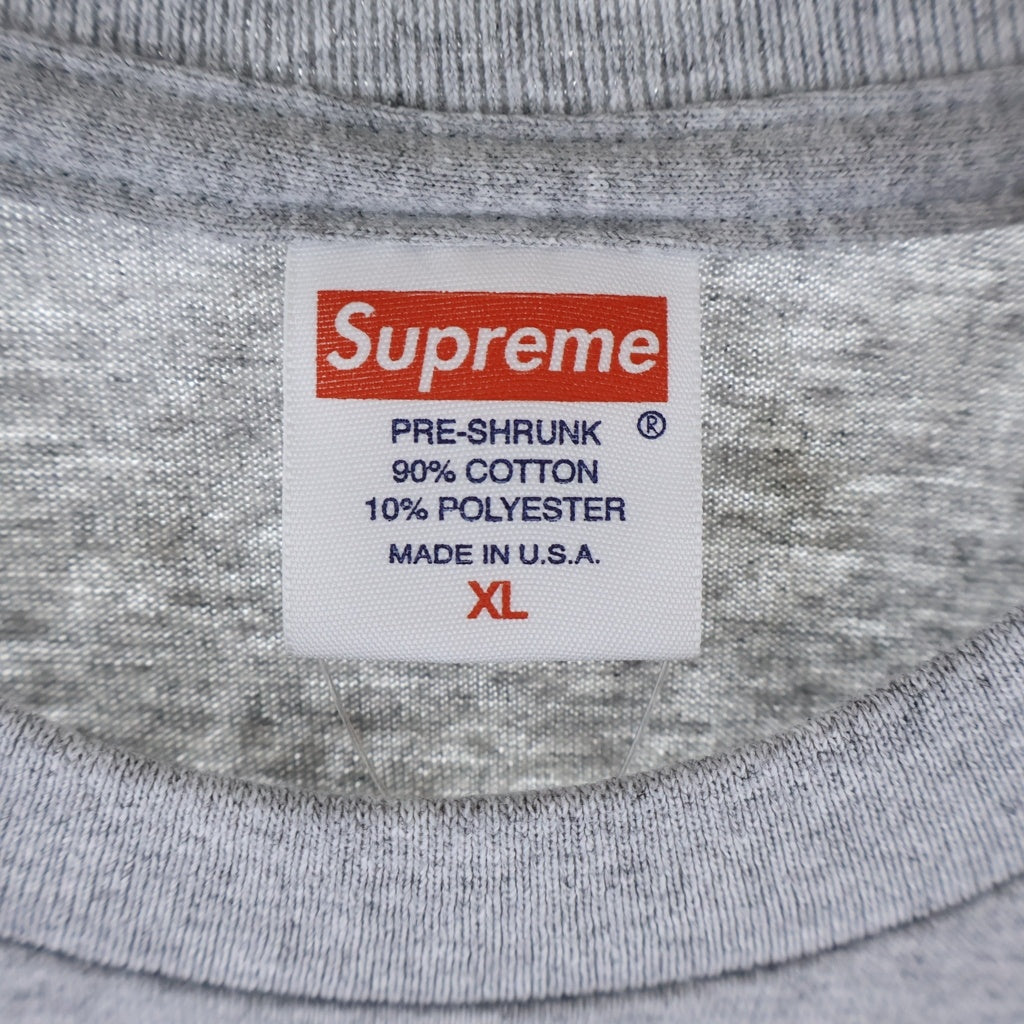 SUPREME(シュプリーム) 09SS ×Budweiser Logo Tee バドワイザー プリント半袖Tシャツカットソー グレー
