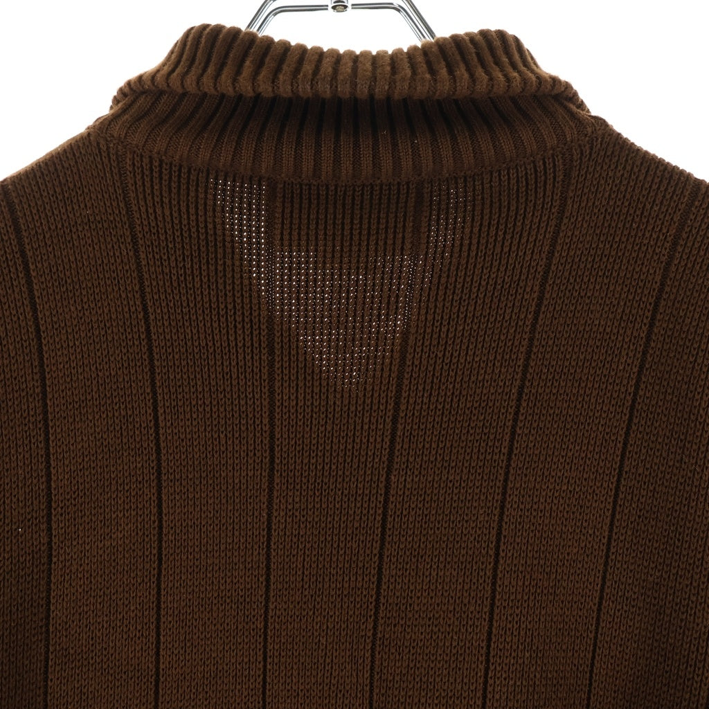 GUCCI(グッチ) スエード切替 ホースビット ジップアップ カーディガン ブラウン 626265 XKBFK