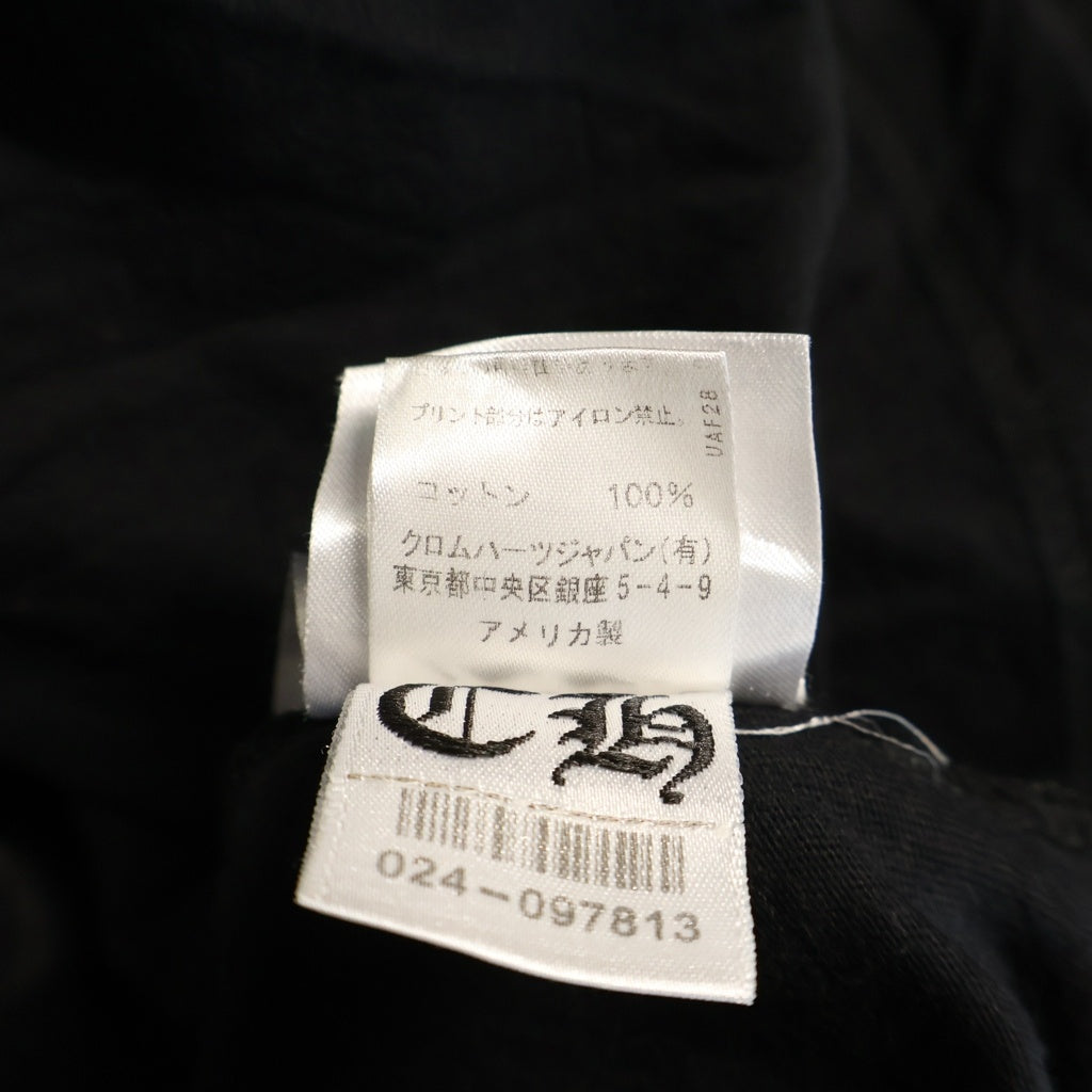 CHROME HEARTS(クロムハーツ) Vertical Logo S/S Tee バーティカルロゴ プリント半袖Tシャツ カットソー ブラック