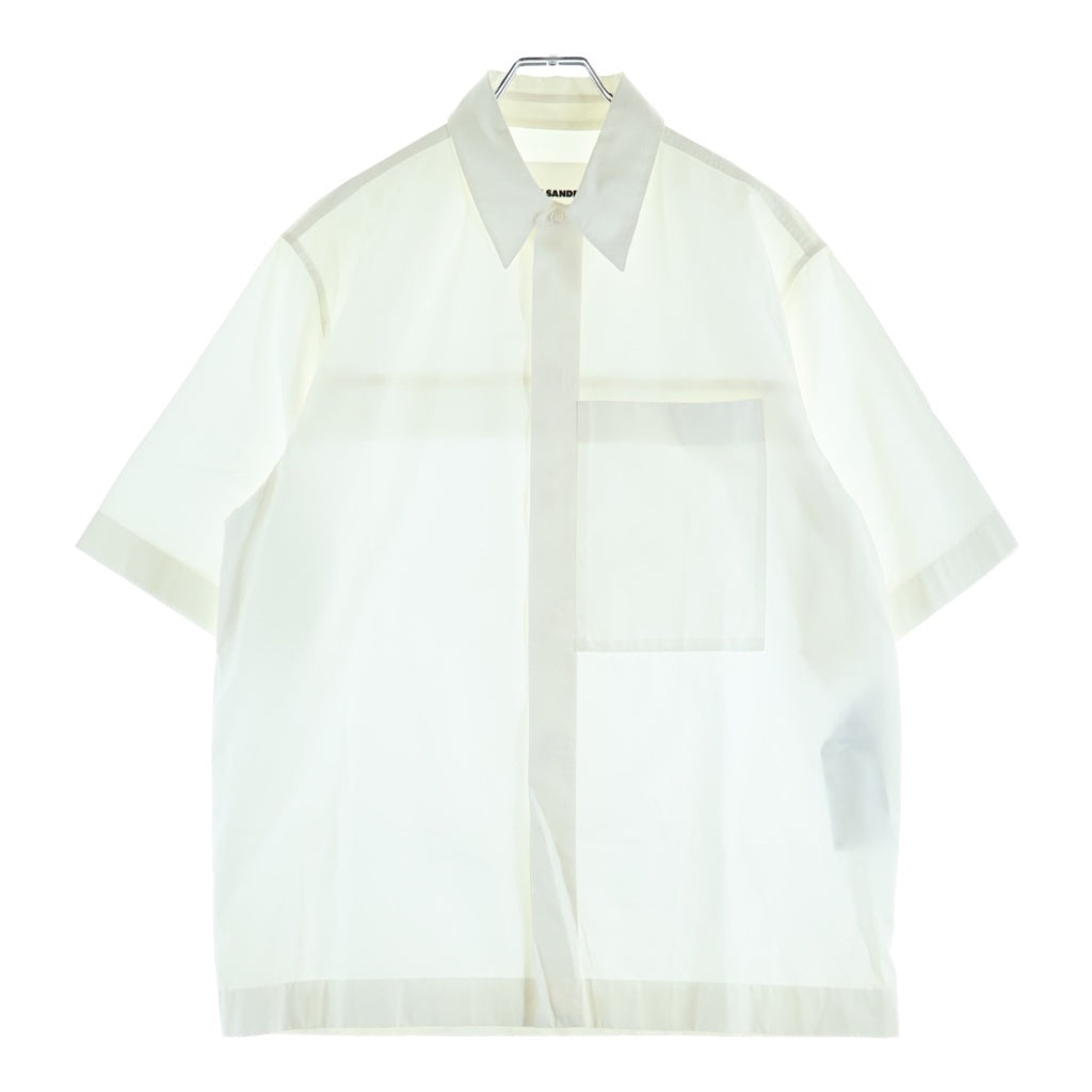 JIL SANDER(ジルサンダー) 22SS レギュラーカラー ボックスシルエットシャツ JSMU601726 MU24420021 ホワイト