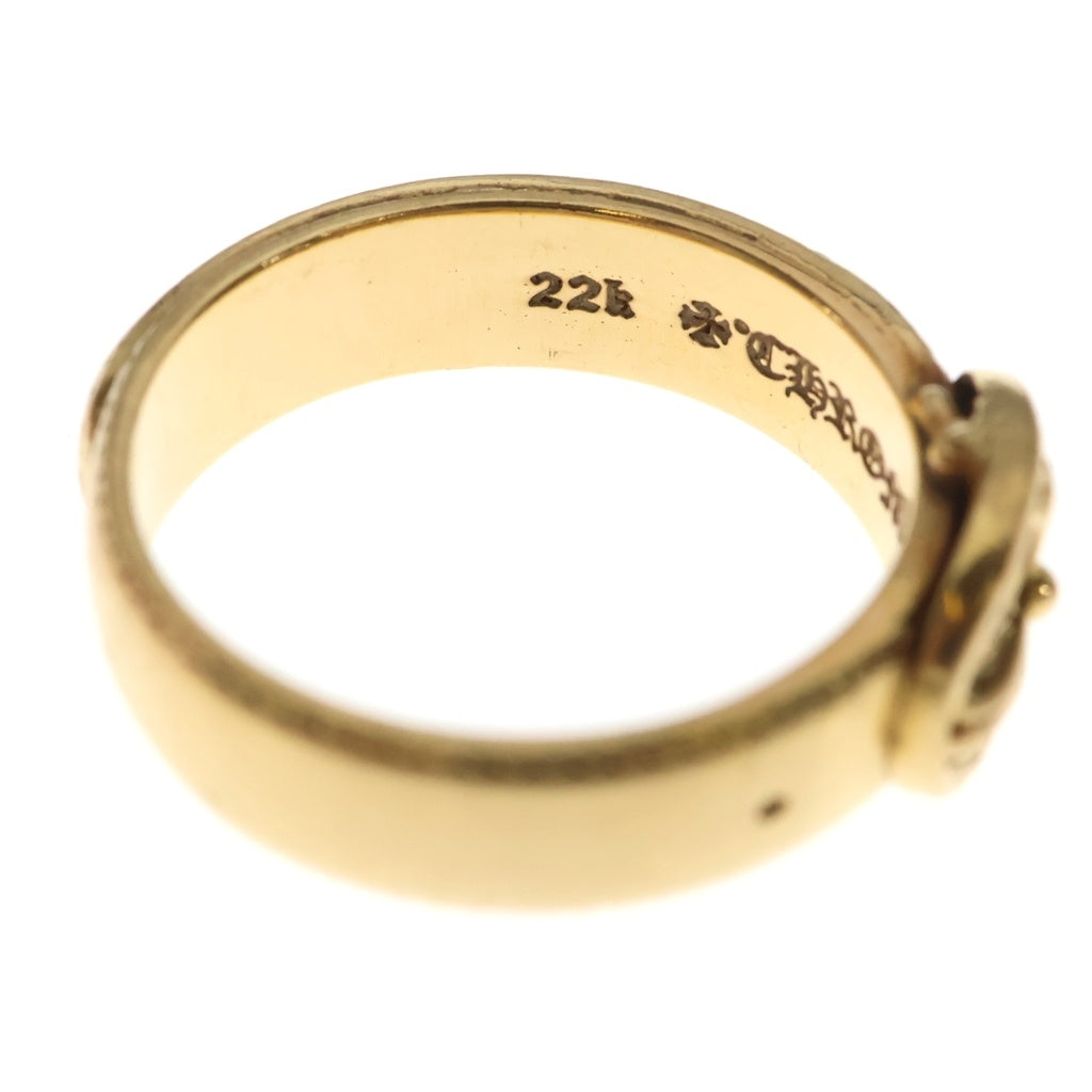 CHROME HEARTS(クロムハーツ) 22K CLASSIC OVAL CROSS BELT RING クラシック オーバルクロス ベルトリング ゴールド