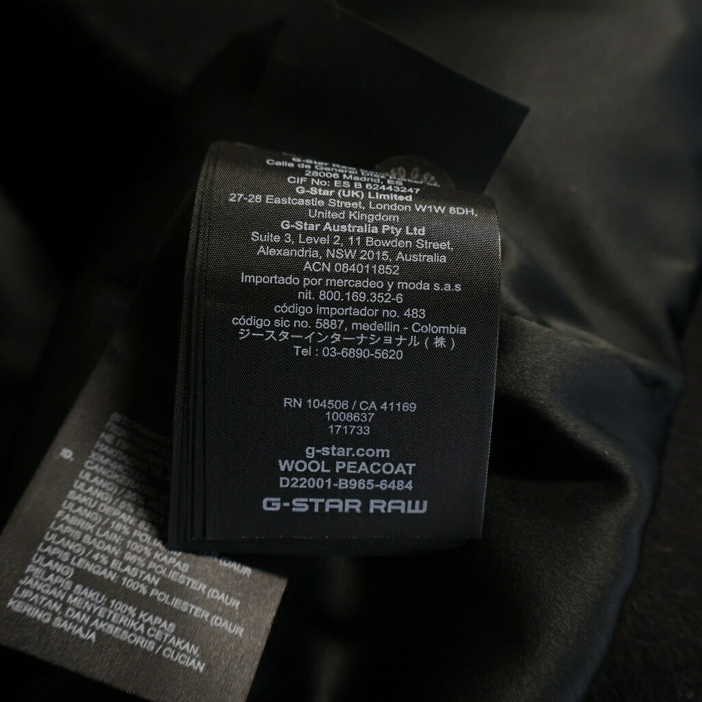 G-STAR RAW(ジースターロウ) Wool Peacoat ウール ピーコート D22001-B965-6484 ブラック