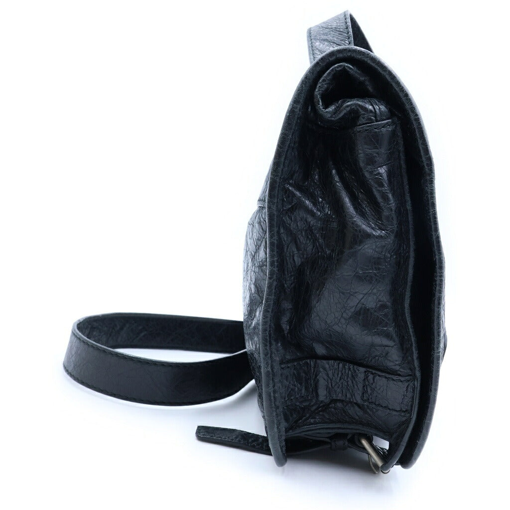BALENCIAGA(バレンシアガ) SHOULDER BAG ARCHIVE CITY LEATHER アーカイブ シティー レザー ショルダーバッグ ブラック