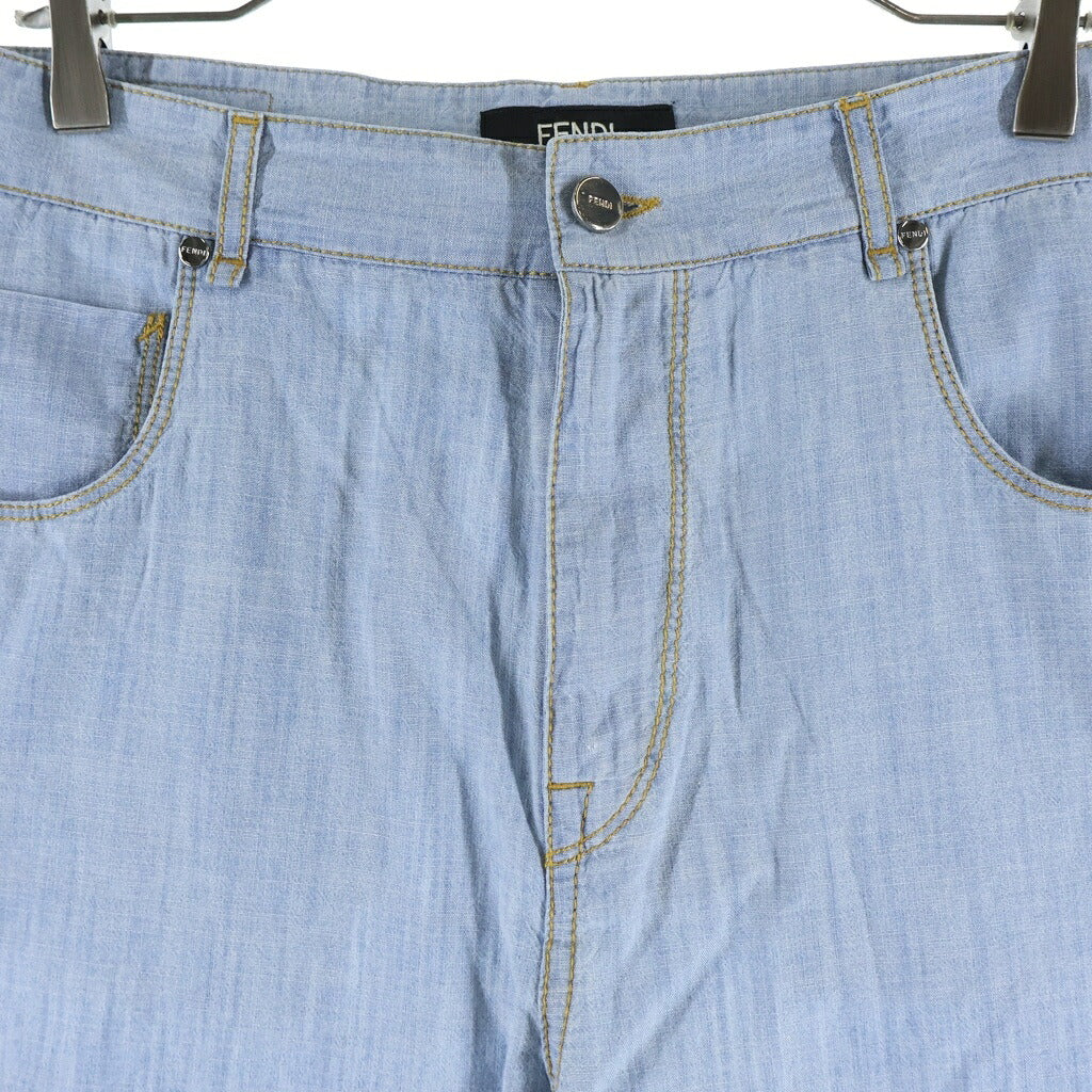 FENDI(フェンディ) Denim Pants ストレート デニムパンツ FLP285 AUWX インディゴ