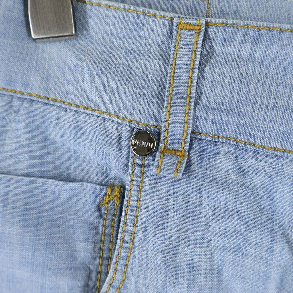FENDI(フェンディ) Denim Pants ストレート デニムパンツ FLP285 AUWX インディゴ
