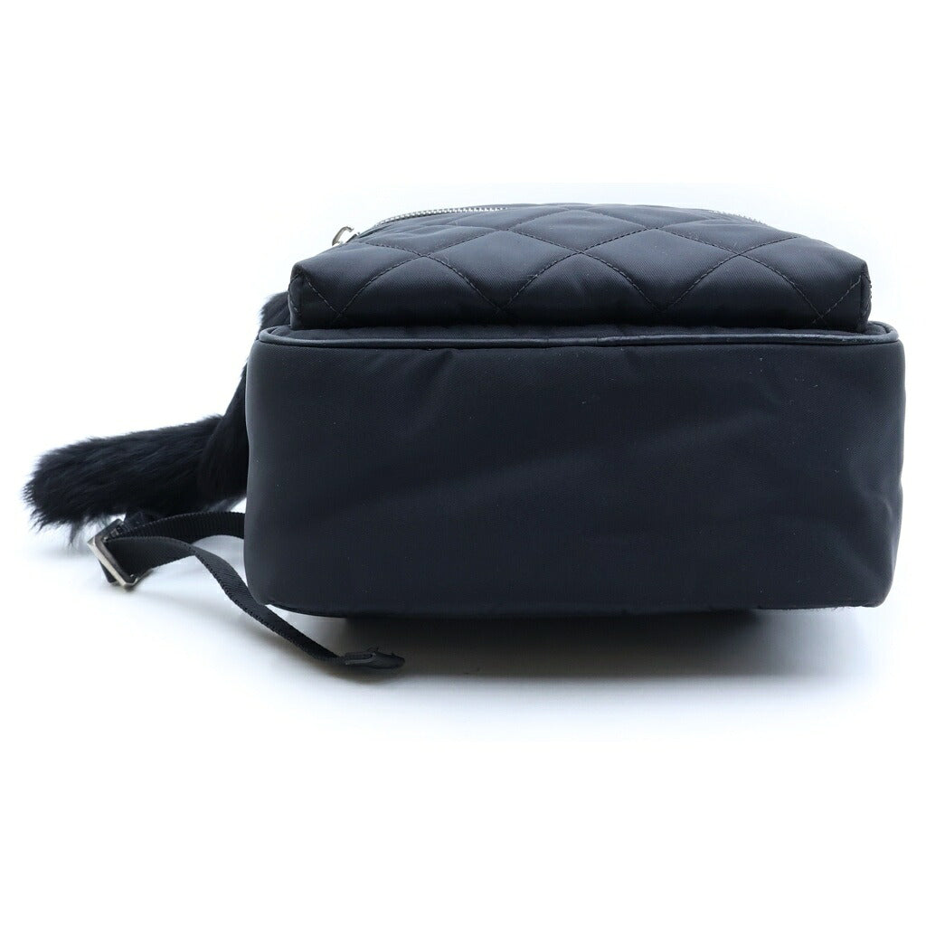 MONCLER(モンクレール) GEORGETTE ZAINO B209A0065300 04592 ロゴプレート付きナイロンバッグパック リュック ブラック レディース