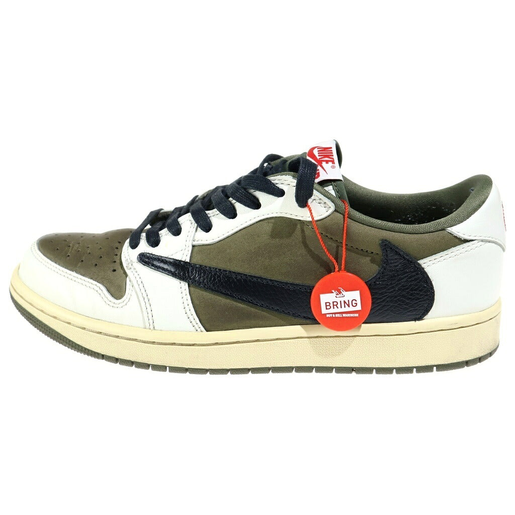 NIKE(ナイキ) ×TAVIS SCOTT AIR JORDAN1 LOW OG SP DM7866-200 エアジョーダン1 ローカットスニーカー カーキ US9/27.0cm