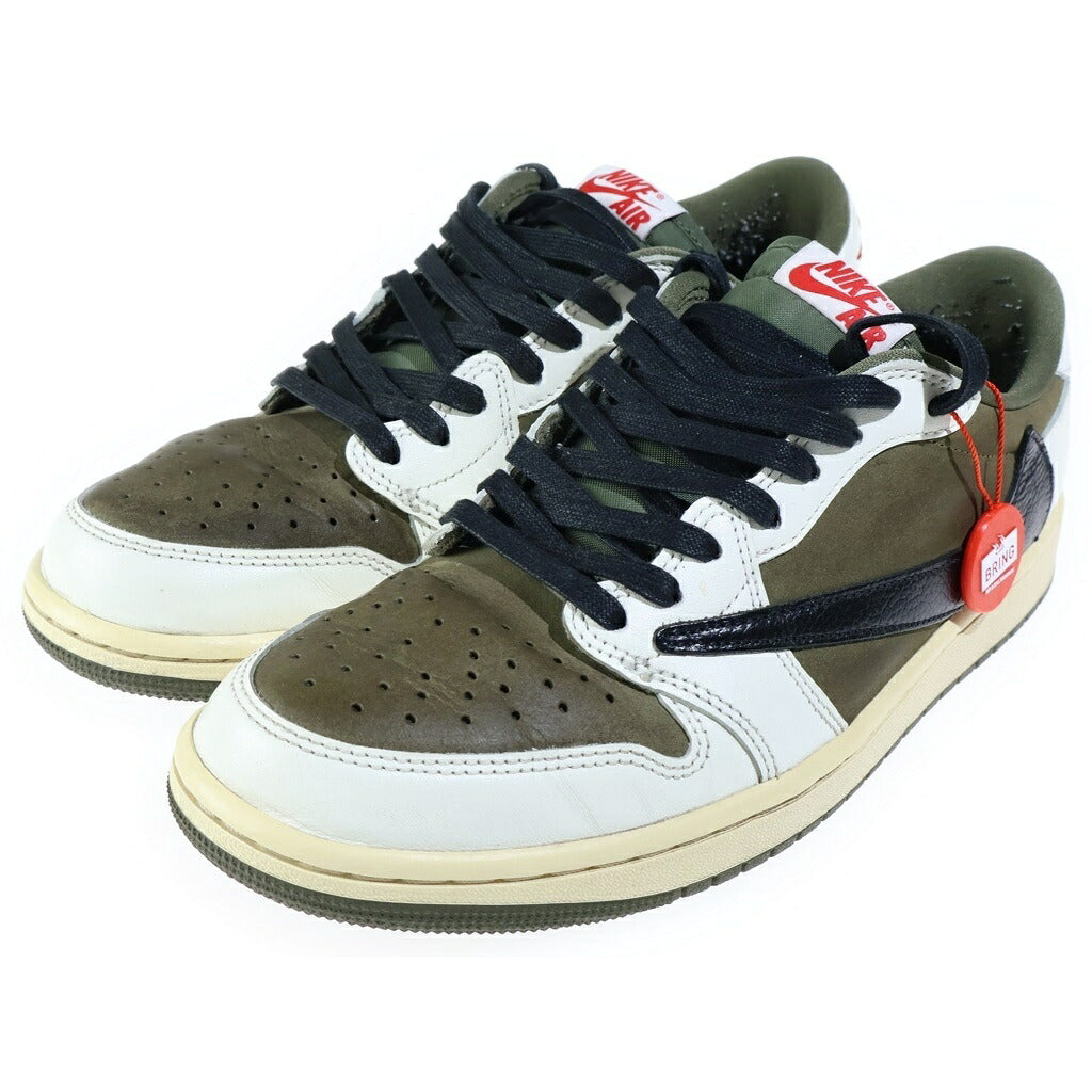 NIKE(ナイキ) ×TAVIS SCOTT AIR JORDAN1 LOW OG SP DM7866-200 エアジョーダン1 ローカットスニーカー カーキ US9/27.0cm