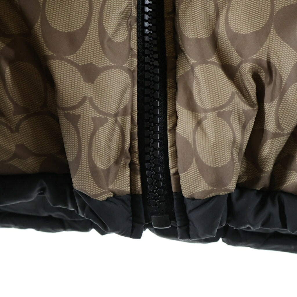 COACH(コーチ) シェルパ シグネチャー ダウンジャケット CE338 ベージュ/ブラック