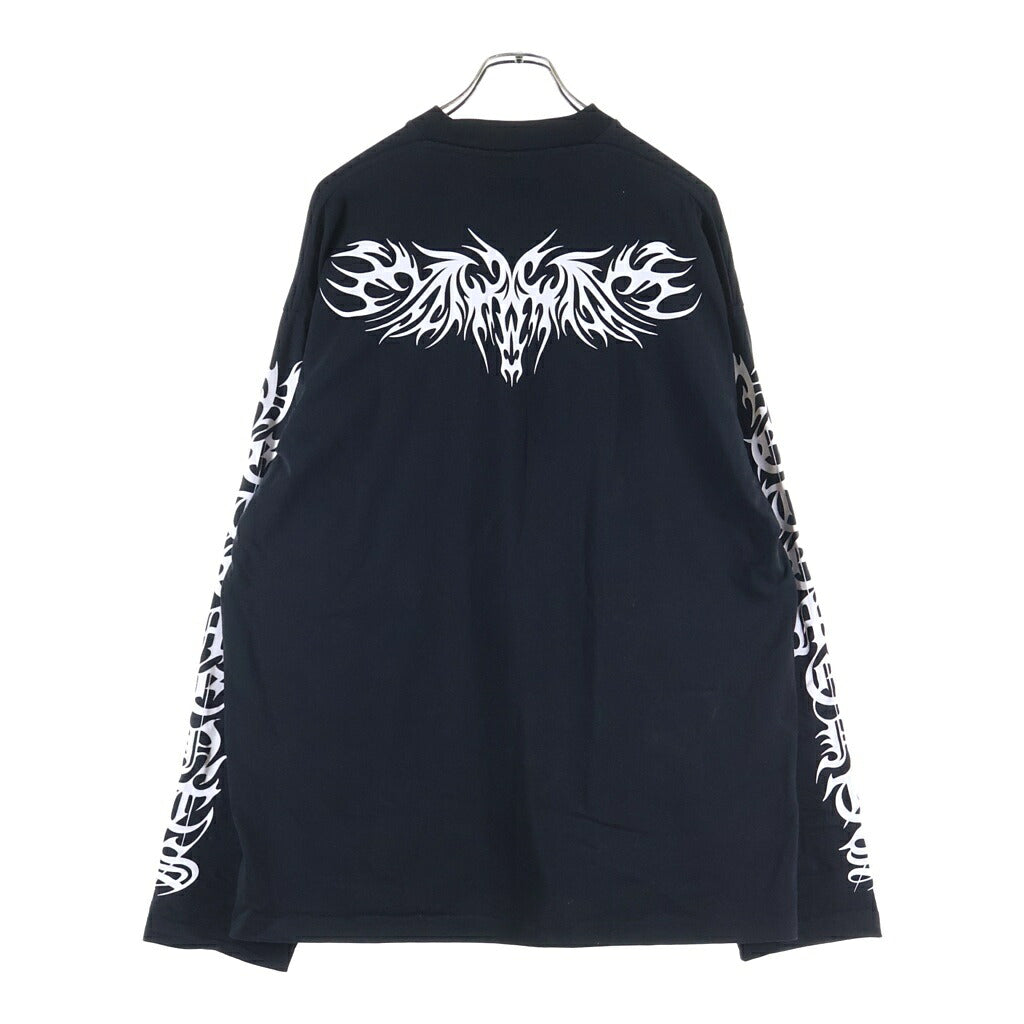 VETEMENTS(ヴェトモン) 21AW GOTHIC LOGO LONGSLEEVE ゴシックロゴ ロングスリーブTシャツ ブラック UA52TR590B