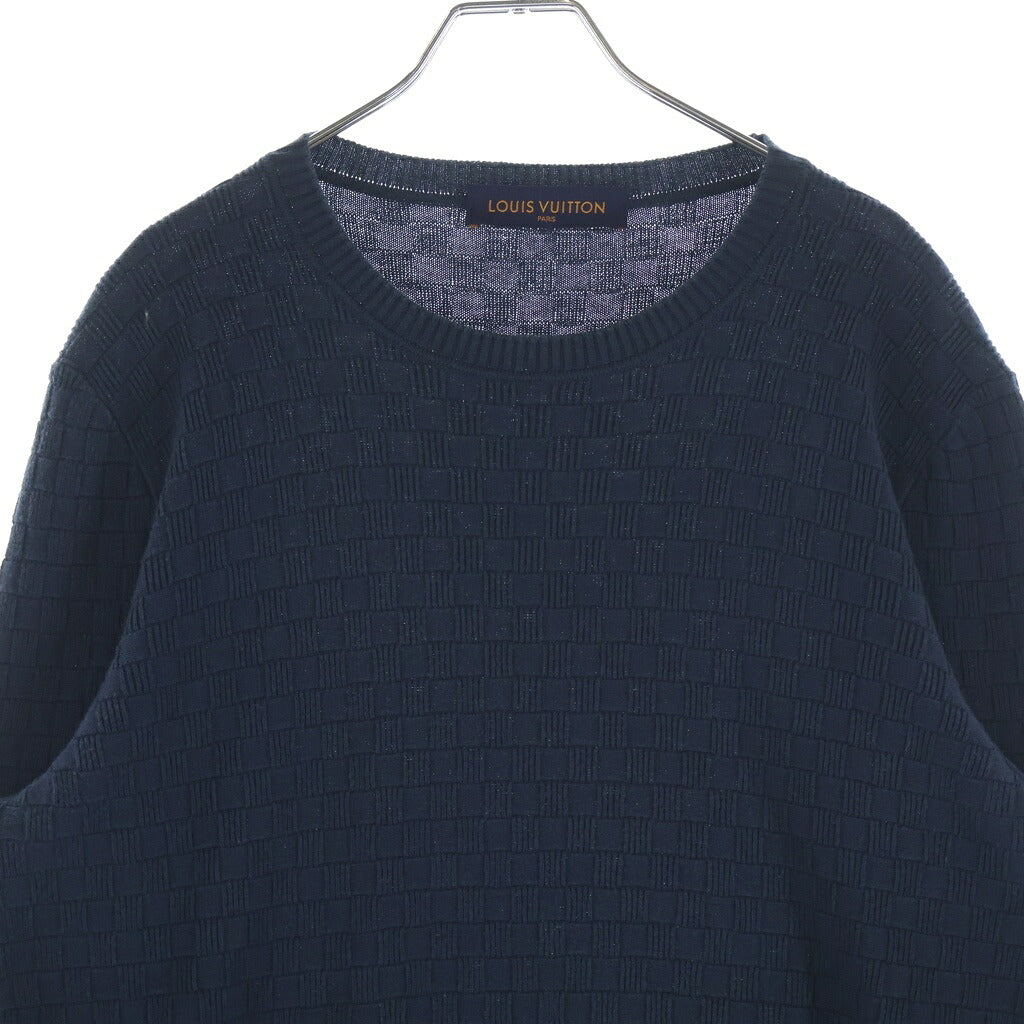 LOUIS VUITTON(ルイヴィトン) DAMIER CREW NECK SWEATER ダミエ クルーネックセーター HBN45WF99 ネイビー