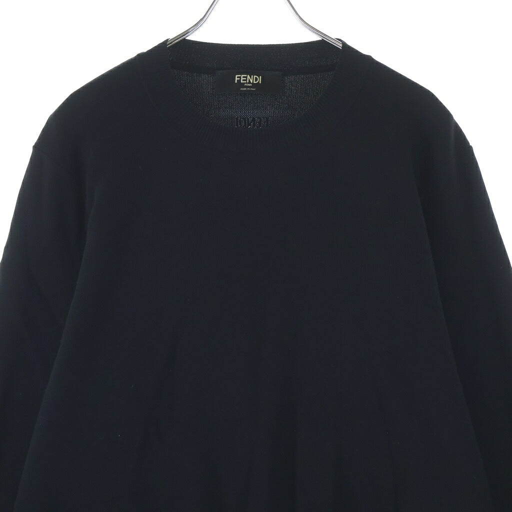 FENDI(フェンディ) ロゴ クルーネックニットセーター FZX030 AIB7 ブラック