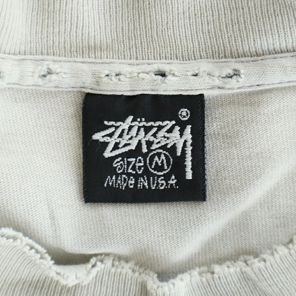 STUSSY(ステューシー) 90S OLD Big&Meaty ビッグアンドミーティー ティーレックスプリント 半袖Tシャツ 黒タグ グレー