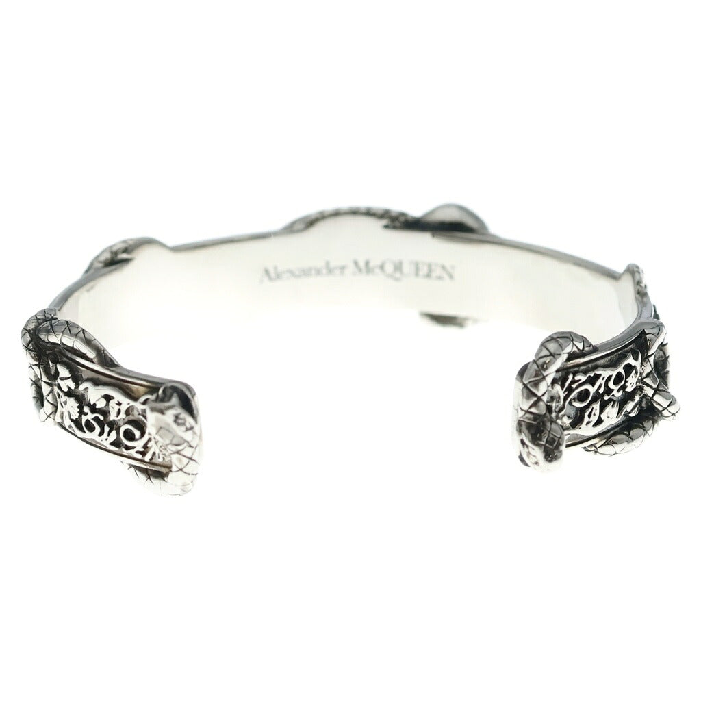 Alexander McQueen(アレキサンダーマックイーン) Skull And Snake Bracelet スカルアンドスネーク ブレスレット シルバー