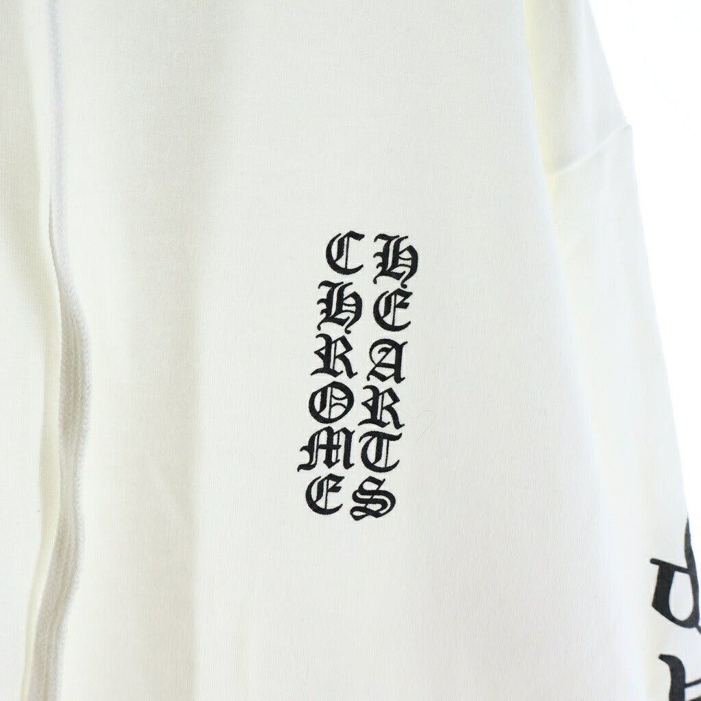 CHROME HEARTS(クロムハーツ) Vertical Arm Logo Hoodie バーティカルアームロゴフーディー パーカー ホワイト