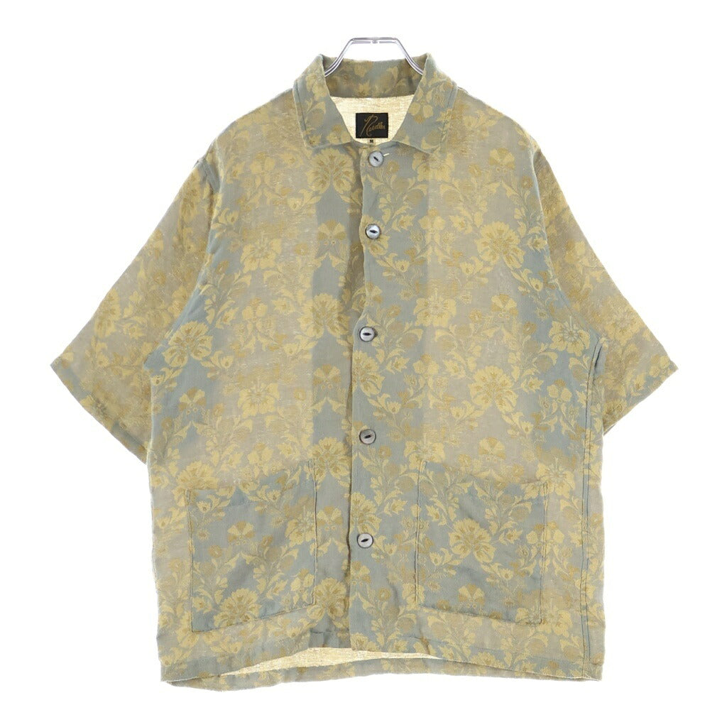 Needles(ニードルス) Cabana Shirt カバナシャツ 総柄 半袖シャツ OT191 ブルー/イエロー