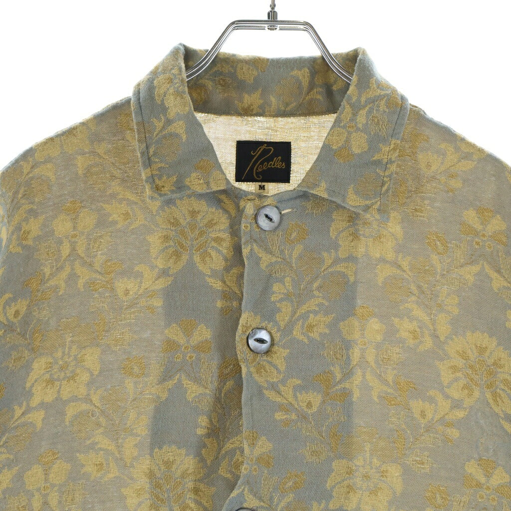 Needles(ニードルス) Cabana Shirt カバナシャツ 総柄 半袖シャツ OT191 ブルー/イエロー