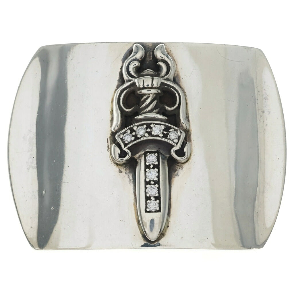 CHROME HEARTS(クロムハーツ) BUCKL MIL DGR P DIA ミリタリーレイズドダガー バックル PAVEダイヤ シルバー