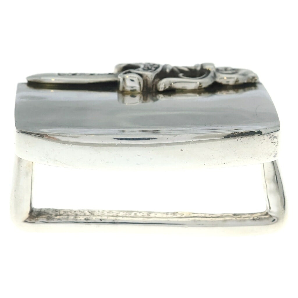 CHROME HEARTS(クロムハーツ) BUCKL MIL DGR P DIA ミリタリーレイズドダガー バックル PAVEダイヤ シルバー