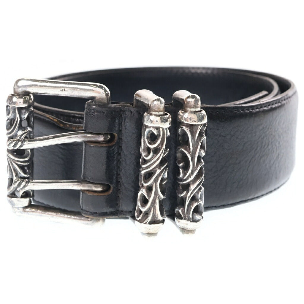 CHROME HEARTS(クロムハーツ) BLT ROLLER 3PC 1.5inch 3PCローラーバックル レザーベルト シルバー BCA357