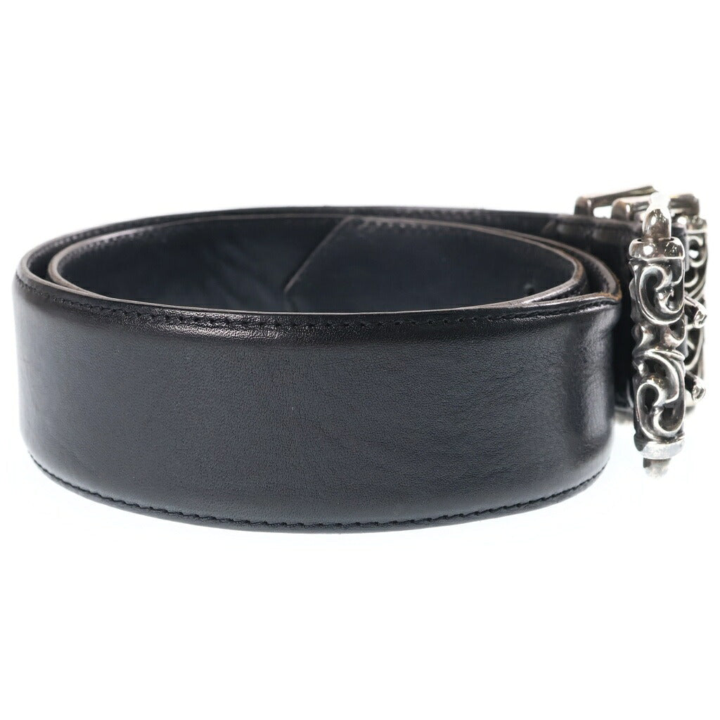 CHROME HEARTS(クロムハーツ) BLT ROLLER 3PC 1.5inch 3PCローラーバックル レザーベルト シルバー BCA357