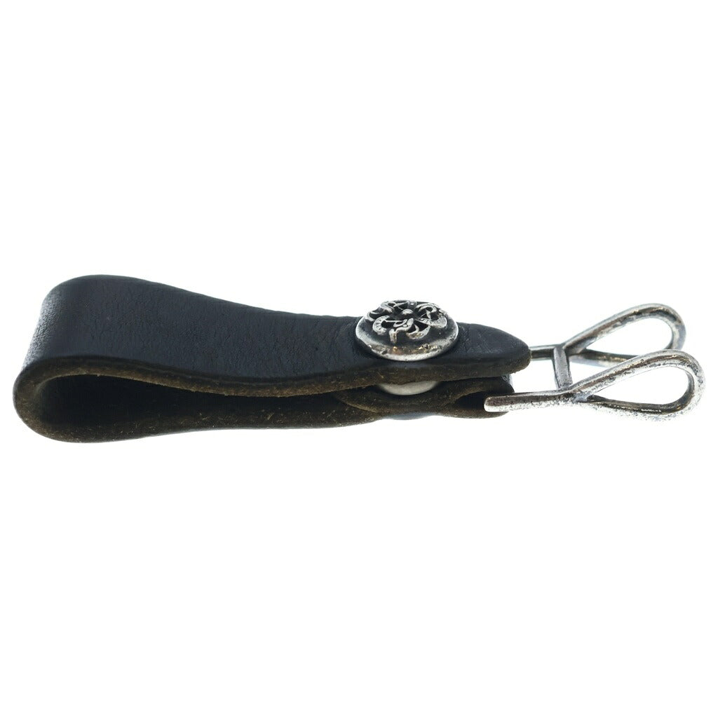 CHROME HEARTS(クロムハーツ) BELT LOOP ケルティックボールボタン レザーベルトループ ブラック/シルバー