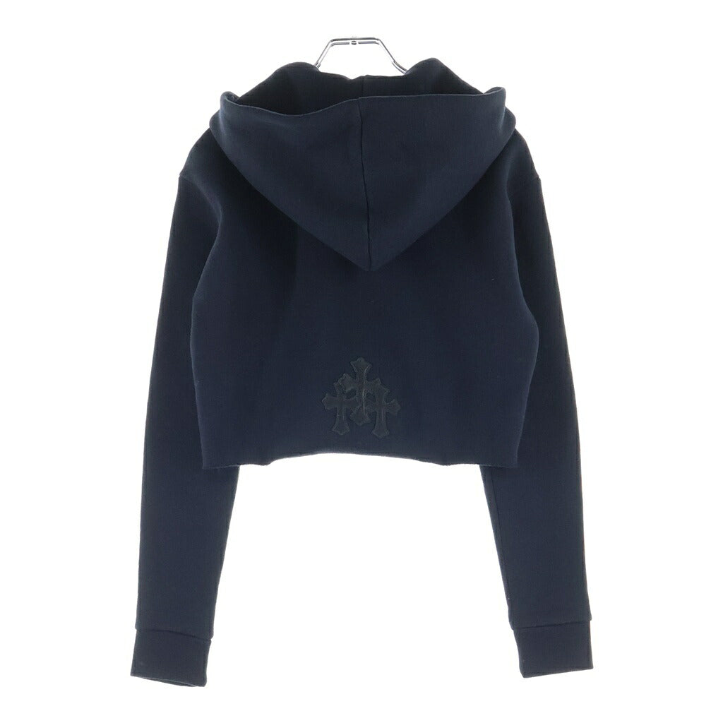 CHROME HEARTS(クロムハーツ) 3 Cemetery Cross Patch Zip Up Hoodie セメタリークロスパッチ クロップド ジップアップパーカー ブラック