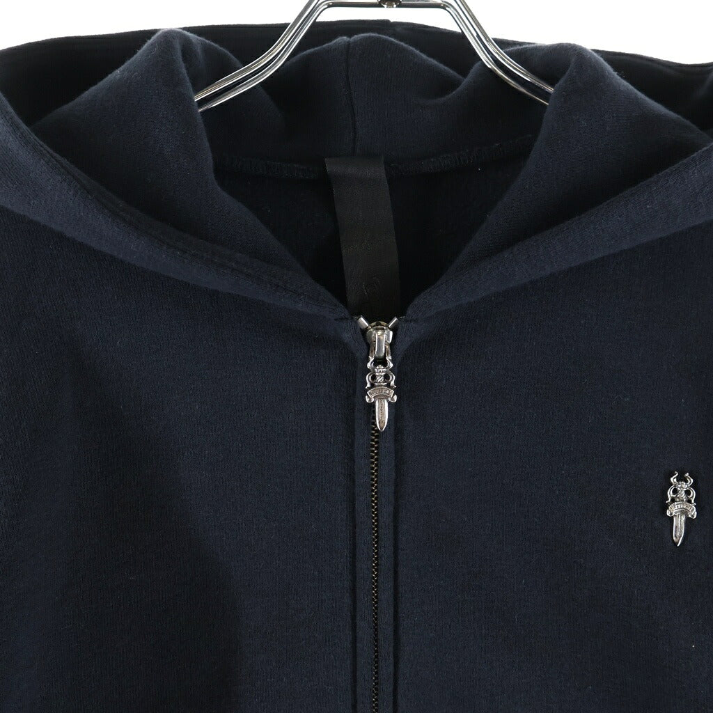 CHROME HEARTS(クロムハーツ) 3 Cemetery Cross Patch Zip Up Hoodie セメタリークロスパッチ クロップド ジップアップパーカー ブラック