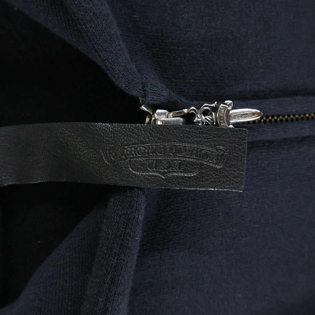 CHROME HEARTS(クロムハーツ) 3 Cemetery Cross Patch Zip Up Hoodie セメタリークロスパッチ クロップド ジップアップパーカー ブラック