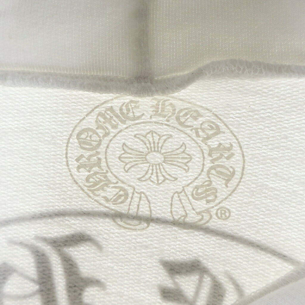 CHROME HEARTS(クロムハーツ) ×Bella Hadid BELLA HD PLVR SHT ×ベラハディッド ロゴ刺繍 ショート丈プルオーバーパーカー ホワイト