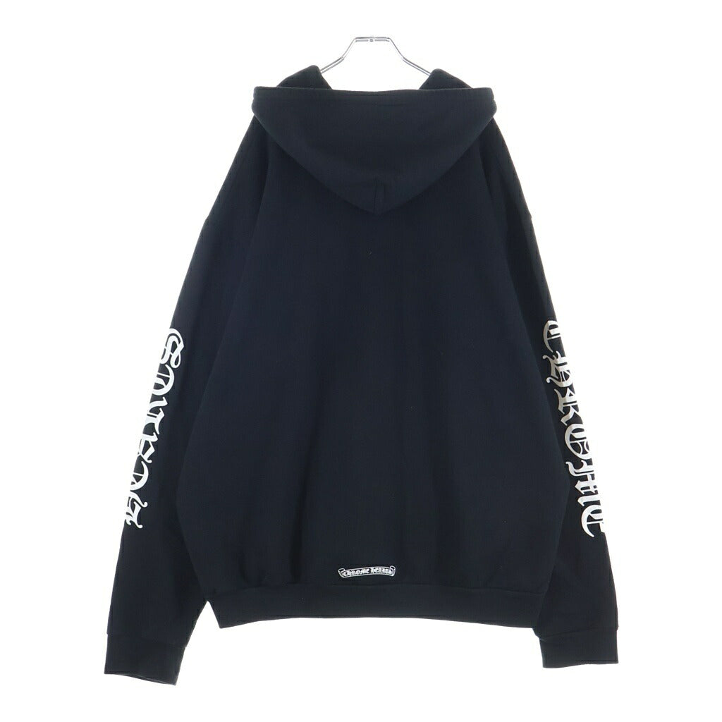 CHROME HEARTS(クロムハーツ) Vertical Logo SWTSHRT HD ZIP バーティカルロゴ スウェットシャツ ジップアップパーカー ブラック