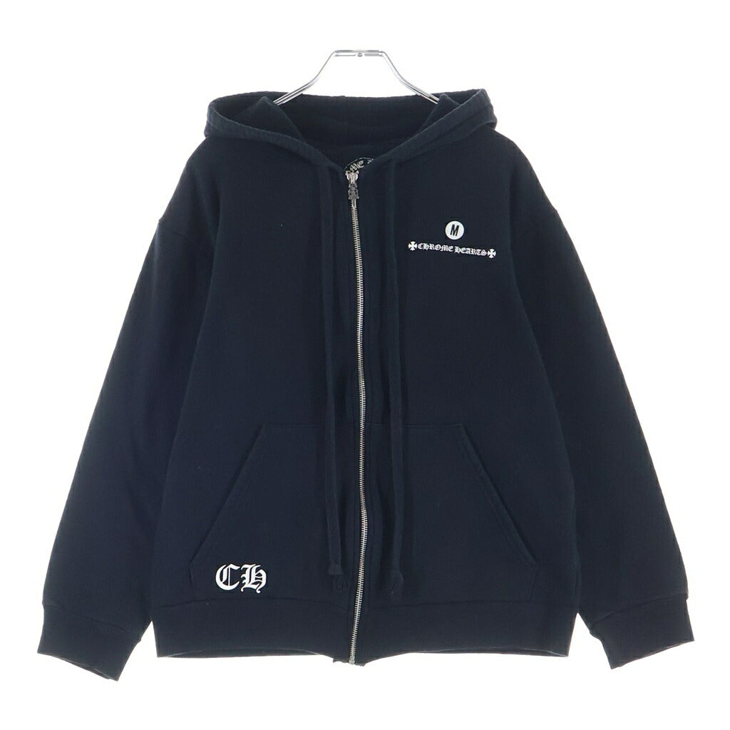 CHROME HEARTS(クロムハーツ) MADE IN HOLLYWOOD SWTSHRT HD ZIP メイドインハリウッド ジップアップパーカー ブラック