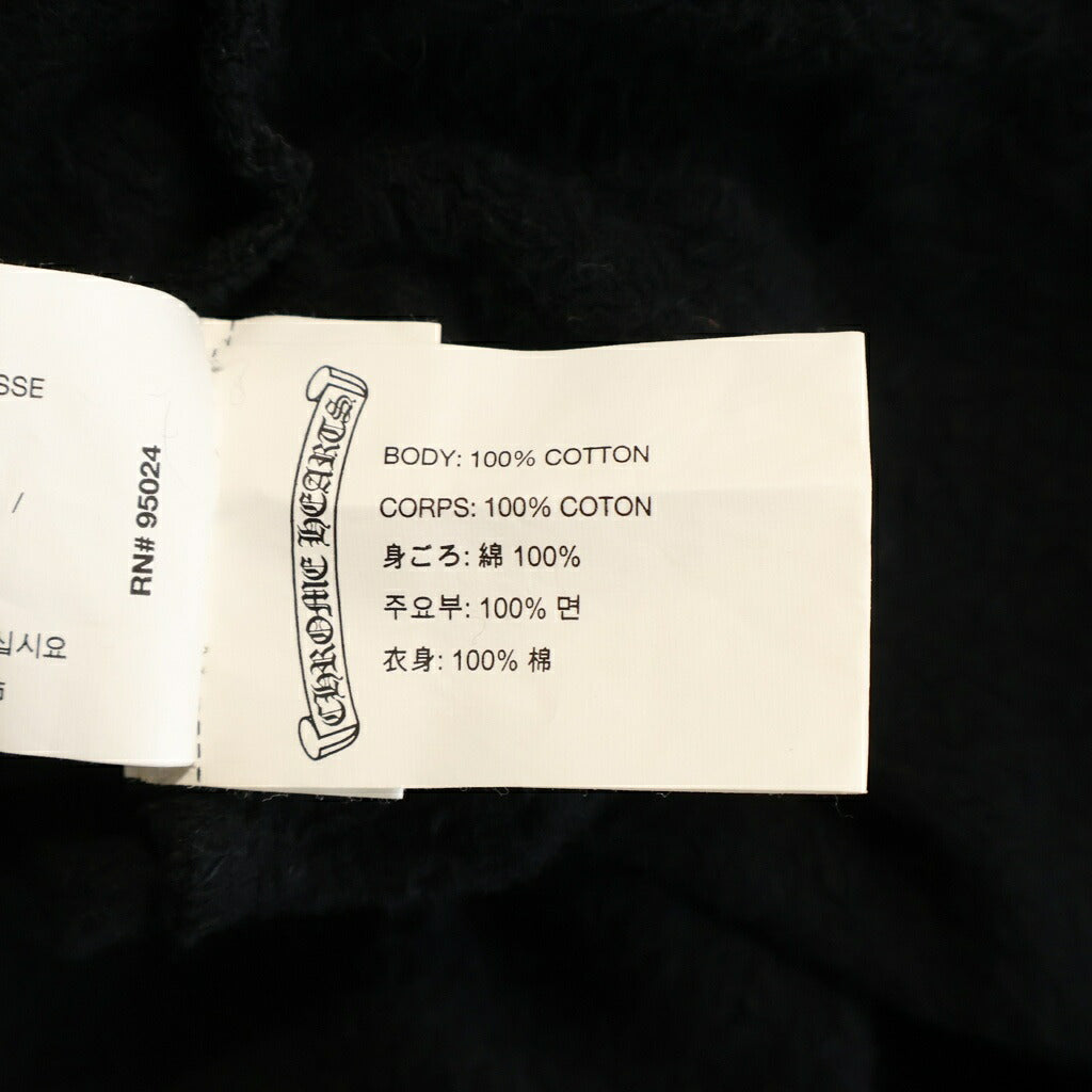 CHROME HEARTS(クロムハーツ) TRIPLE CROSS SWTSHRT HD ZIP バックトリプルクロスプリント ジップアップパーカー ブラック