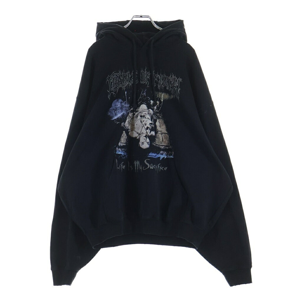 VETEMENTS(ヴェトモン) × Cradle of Filth COF SACRIFICE HOODIE クレイドル オブ フィルス プルオーバーパーカー ブラック MH27HD205B