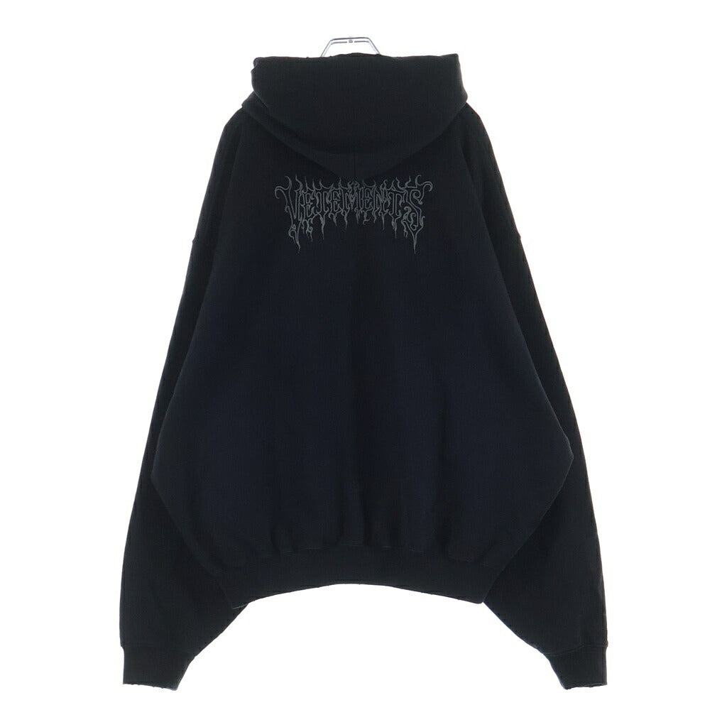 VETEMENTS(ヴェトモン) × Cradle of Filth COF SACRIFICE HOODIE クレイドル オブ フィルス プルオーバーパーカー ブラック MH27HD205B