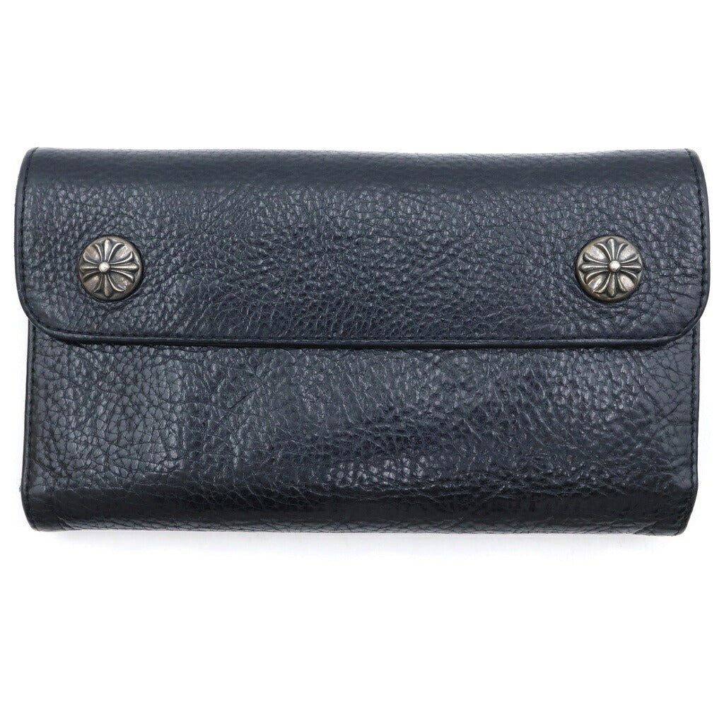 CHROME HEARTS(クロムハーツ) WAVE ウェーブ レザーウォレット 財布 ブラック