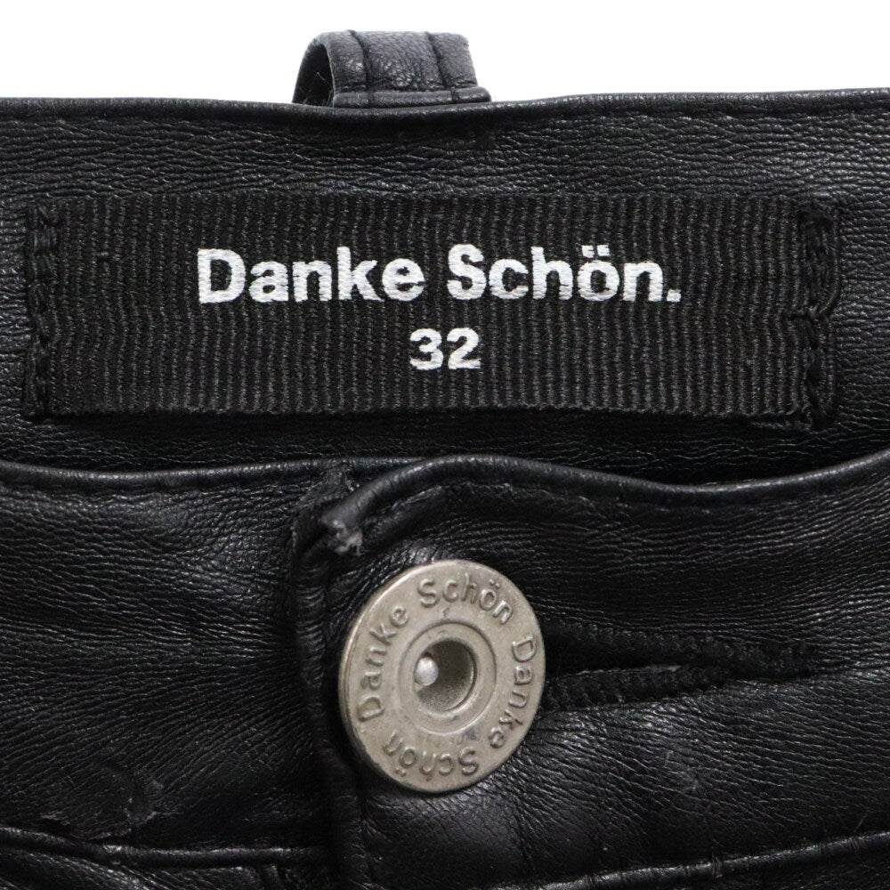Danke Schon(ダンケシェーン) フェイクレザータイトフィットパンツ 18A-PTL049-DS ブラック