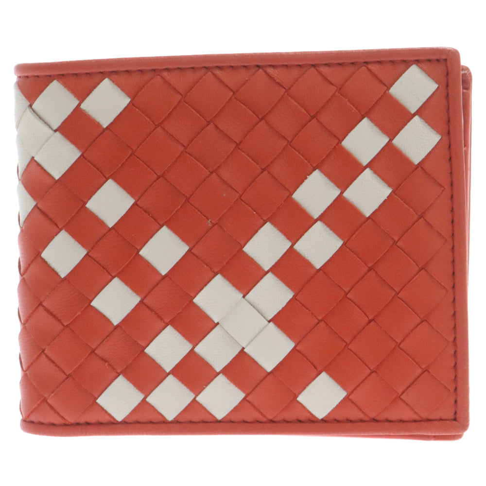 BOTTEGA VENETA(ボッテガヴェネタ) イントレチャート 二つ折りレザーウォレット 二つ折り財布 113993 VA4I1 レッド