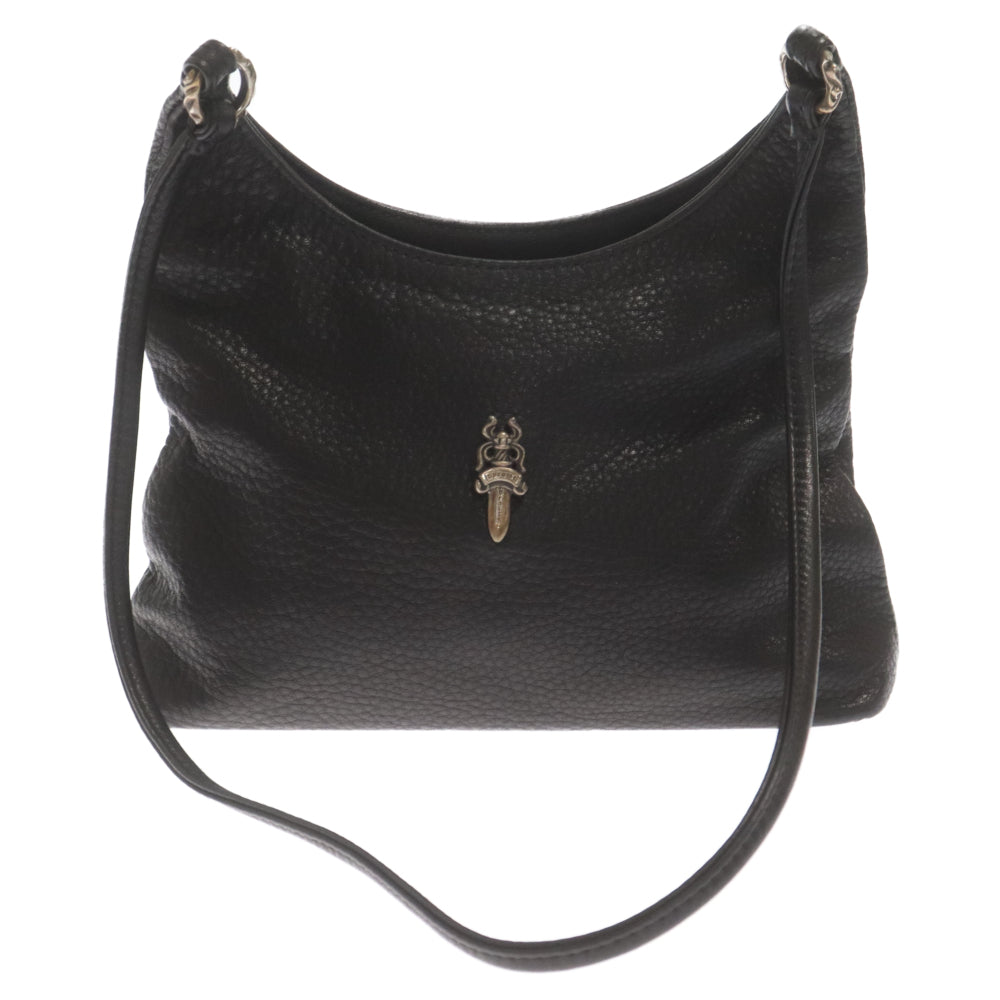 CHROME HEARTS(クロムハーツ) VIV ダガー装飾レザーショルダー トート バッグ シルバー/ブラック