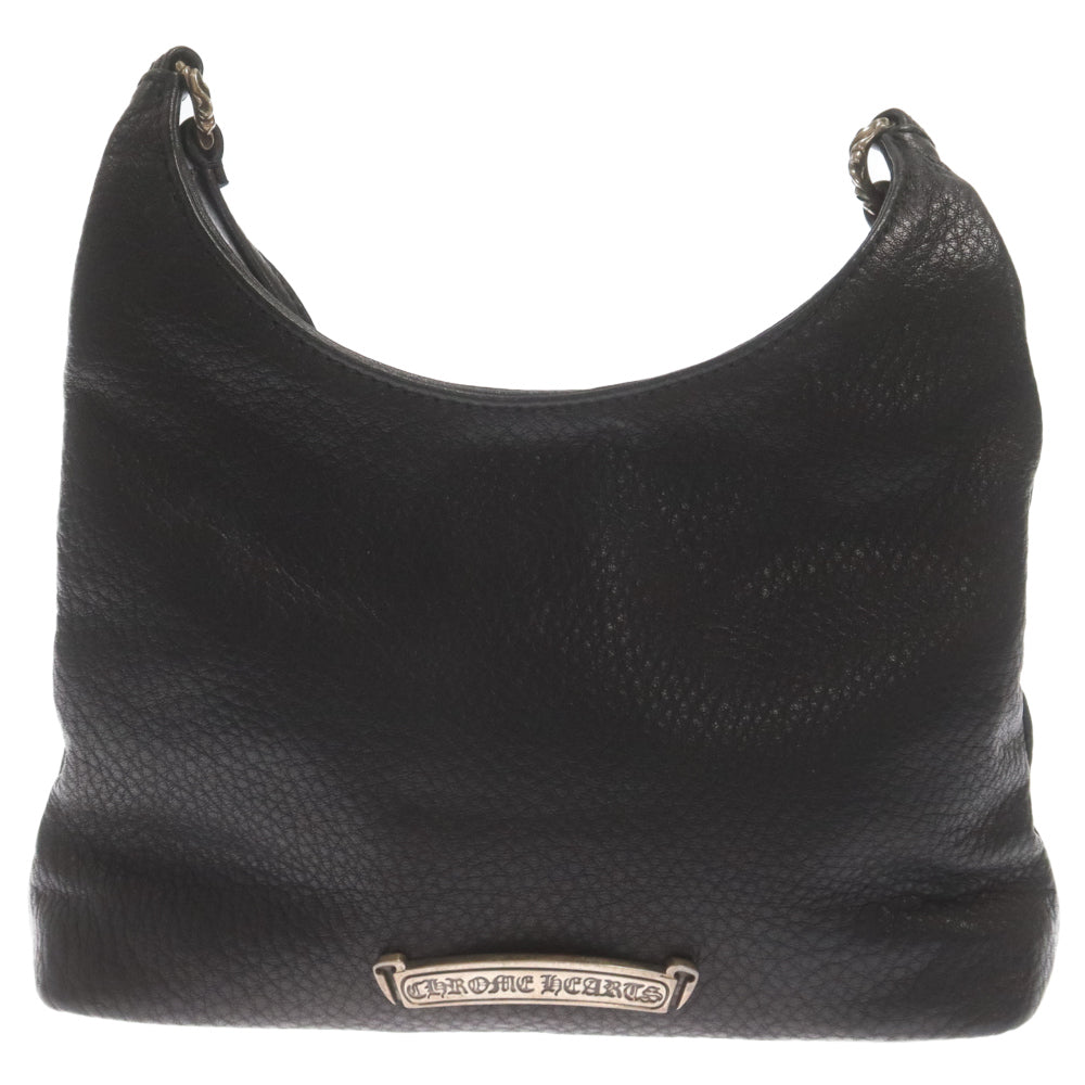 CHROME HEARTS(クロムハーツ) VIV ダガー装飾レザーショルダー トート バッグ シルバー/ブラック