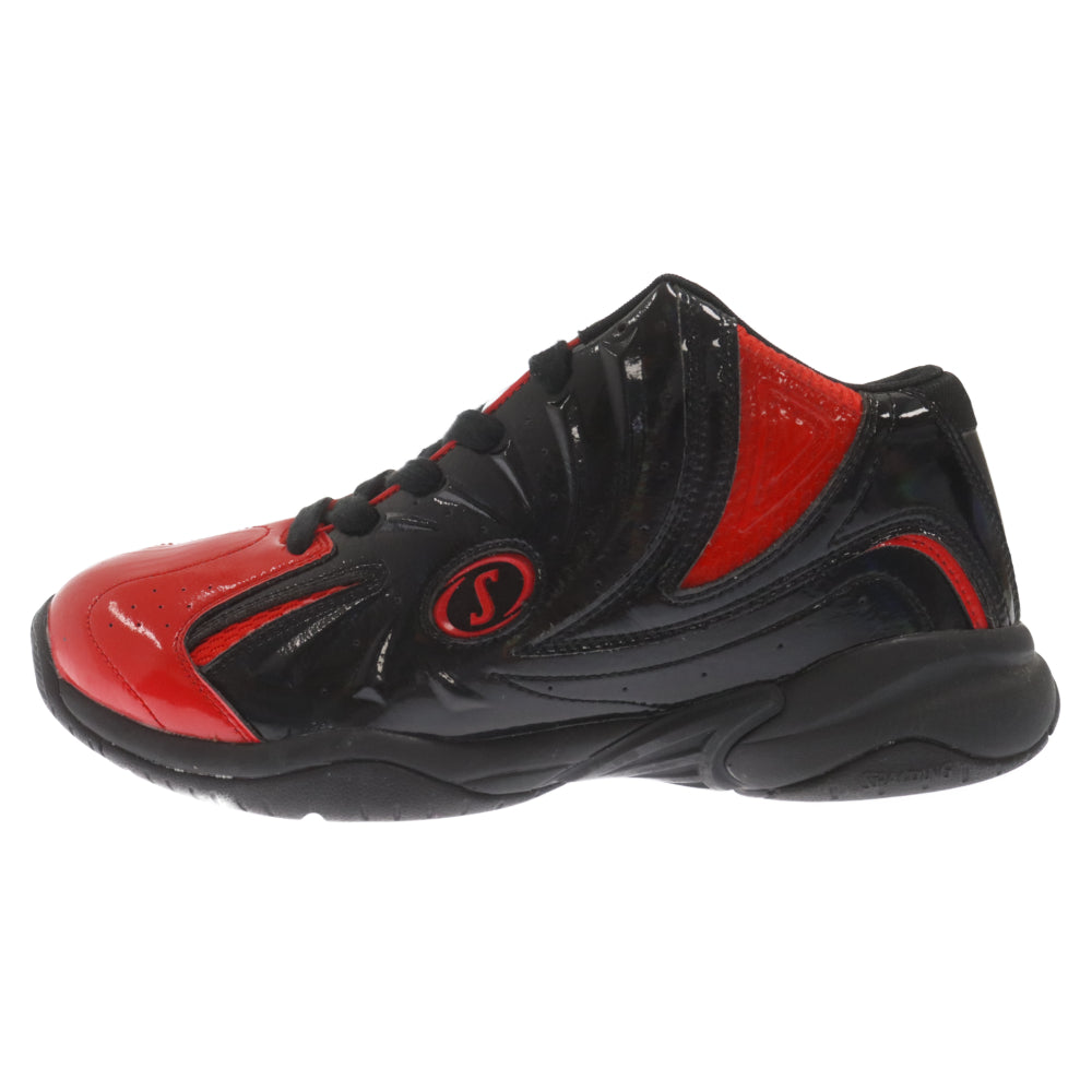 SPALDING(スポルディング) CYTEK MID SPB-1006 サイテック ハイカットスニーカー ブラック/レッド US8.5/26.5cm