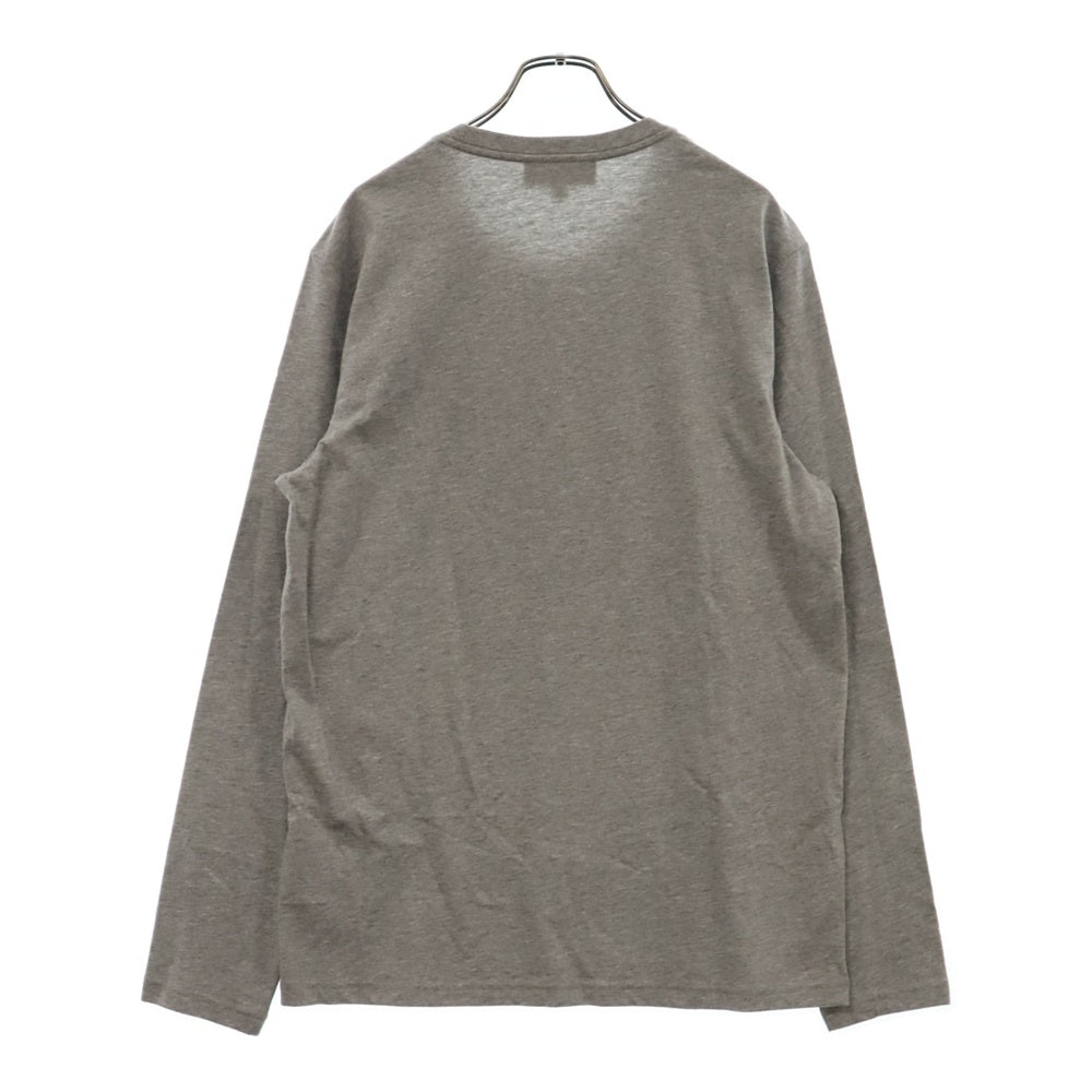 BURBERRY(バーバリー) Emblem Long Sleeve T-Shirt 8004255 エンブレムロゴ刺繍長袖Tシャツ グレー