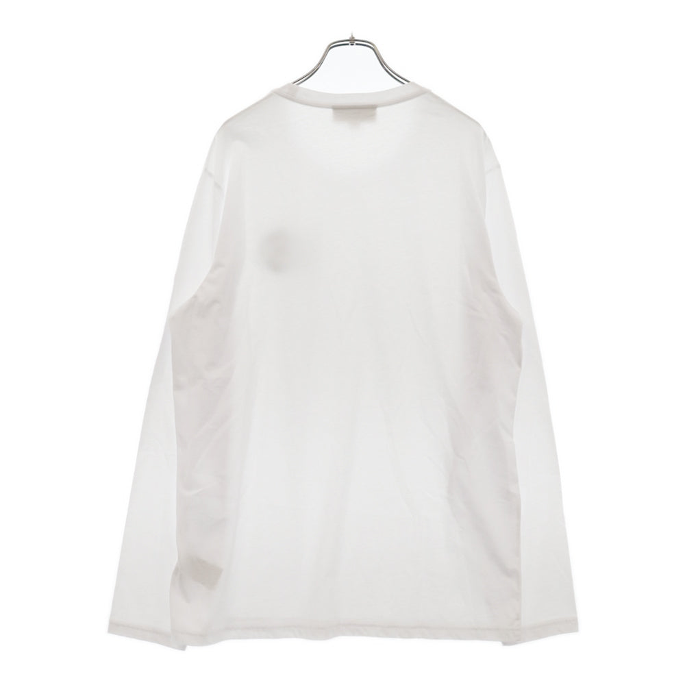 BURBERRY(バーバリー) Emblem Long Sleeve T-Shirt 8004256 エンブレムロゴ刺繍長袖Tシャツ ホワイト