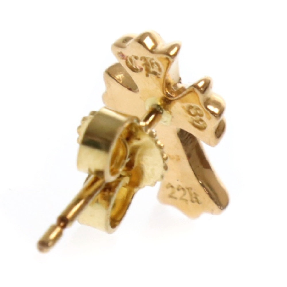 CHROME HEARTS(クロムハーツ) 22K CH CRS 2 FAT P DIA CHクロスファットスタッドピアス PAVEダイヤ ゴールド