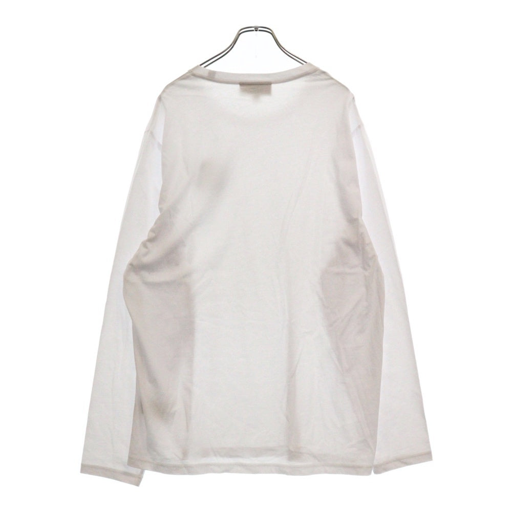 BURBERRY(バーバリー) Emblem Long Sleeve T-Shirt 8004256 エンブレムロゴ刺繍長袖Tシャツ ロンT ホワイト
